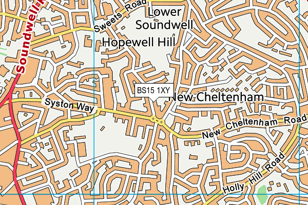 BS15 1XY map - OS VectorMap District (Ordnance Survey) BS15 1XY map - OS VectorMap District (Ordnance Survey)