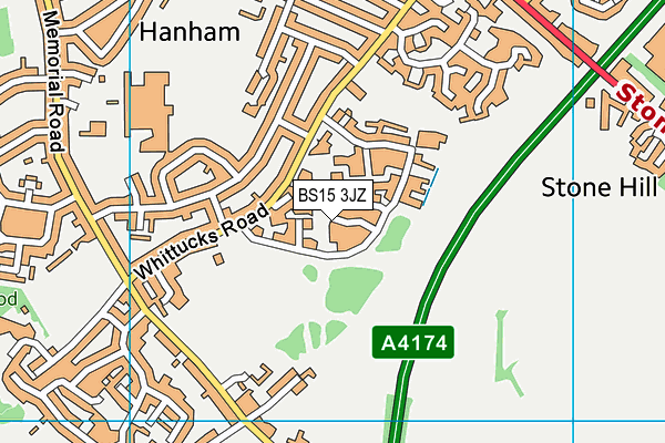 BS15 3JZ map - OS VectorMap District (Ordnance Survey) BS15 3JZ map - OS VectorMap District (Ordnance Survey)