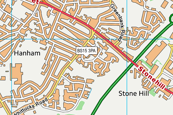 BS15 3PA map - OS VectorMap District (Ordnance Survey) BS15 3PA map - OS VectorMap District (Ordnance Survey)