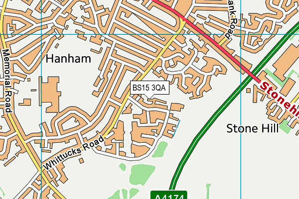 BS15 3QA map - OS VectorMap District (Ordnance Survey) BS15 3QA map - OS VectorMap District (Ordnance Survey)