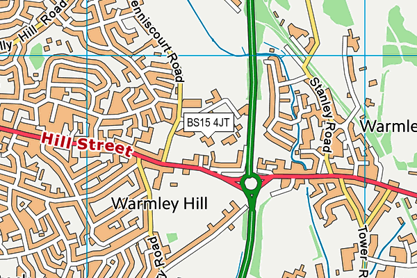 BS15 4JT map - OS VectorMap District (Ordnance Survey) BS15 4JT map - OS VectorMap District (Ordnance Survey)