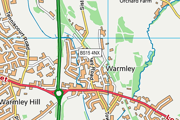 BS15 4NX map - OS VectorMap District (Ordnance Survey) BS15 4NX map - OS VectorMap District (Ordnance Survey)