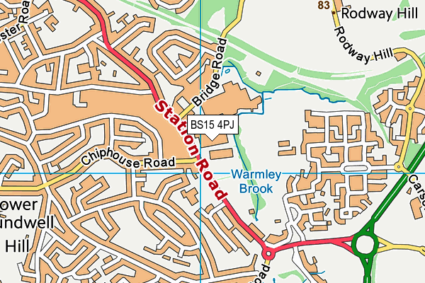 BS15 4PJ map - OS VectorMap District (Ordnance Survey) BS15 4PJ map - OS VectorMap District (Ordnance Survey)