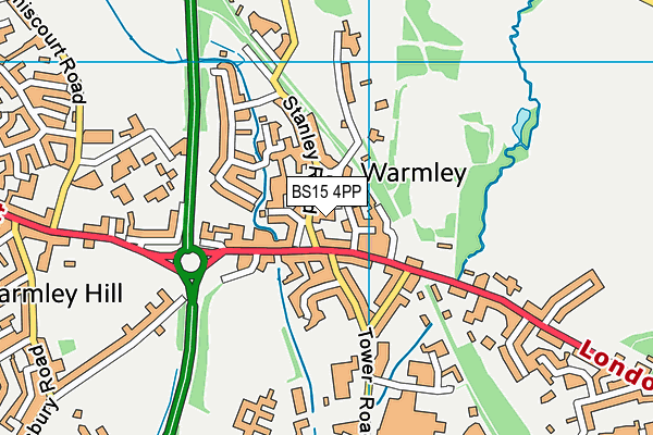 BS15 4PP map - OS VectorMap District (Ordnance Survey) BS15 4PP map - OS VectorMap District (Ordnance Survey)