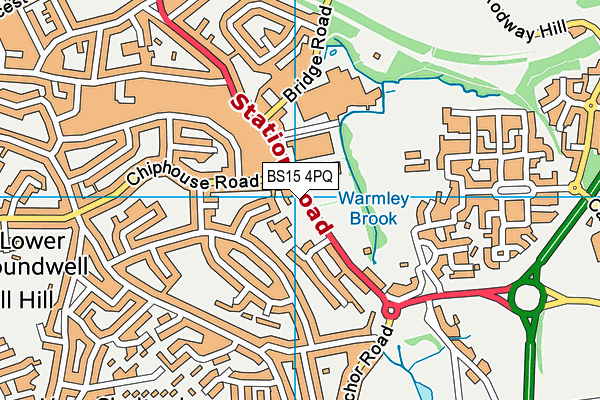 BS15 4PQ map - OS VectorMap District (Ordnance Survey) BS15 4PQ map - OS VectorMap District (Ordnance Survey)