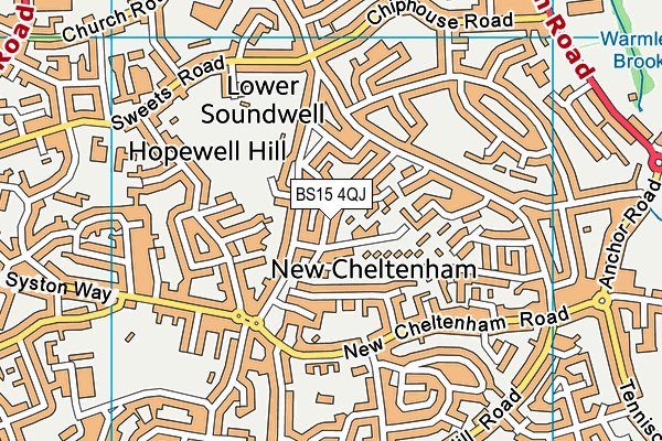 BS15 4QJ map - OS VectorMap District (Ordnance Survey) BS15 4QJ map - OS VectorMap District (Ordnance Survey)