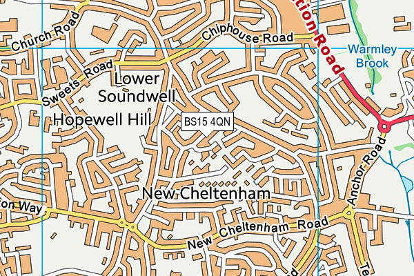 BS15 4QN map - OS VectorMap District (Ordnance Survey) BS15 4QN map - OS VectorMap District (Ordnance Survey)