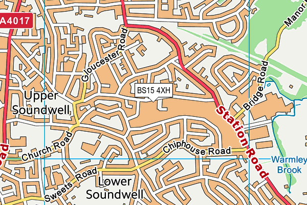 BS15 4XH map - OS VectorMap District (Ordnance Survey) BS15 4XH map - OS VectorMap District (Ordnance Survey)