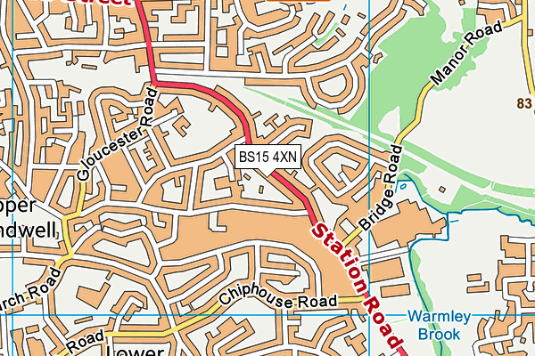 BS15 4XN map - OS VectorMap District (Ordnance Survey) BS15 4XN map - OS VectorMap District (Ordnance Survey)
