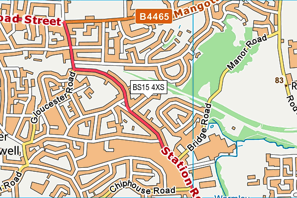 BS15 4XS map - OS VectorMap District (Ordnance Survey) BS15 4XS map - OS VectorMap District (Ordnance Survey)