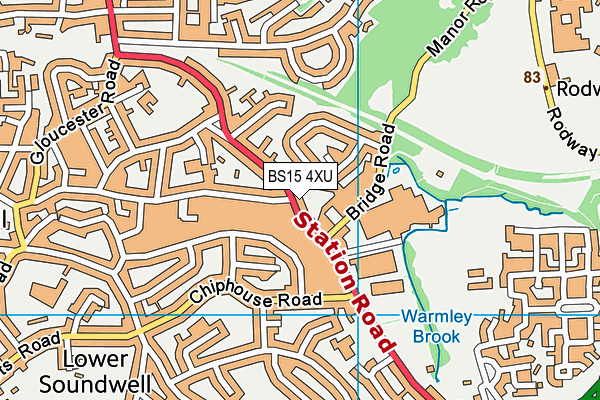 BS15 4XU map - OS VectorMap District (Ordnance Survey) BS15 4XU map - OS VectorMap District (Ordnance Survey)