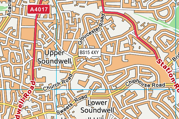 BS15 4XY map - OS VectorMap District (Ordnance Survey) BS15 4XY map - OS VectorMap District (Ordnance Survey)