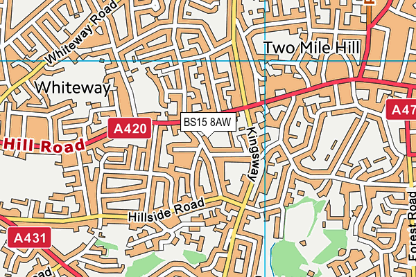 BS15 8AW map - OS VectorMap District (Ordnance Survey) BS15 8AW map - OS VectorMap District (Ordnance Survey)