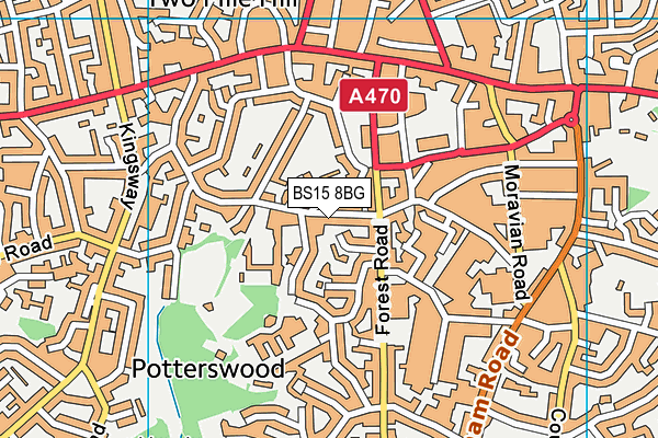 BS15 8BG map - OS VectorMap District (Ordnance Survey) BS15 8BG map - OS VectorMap District (Ordnance Survey)