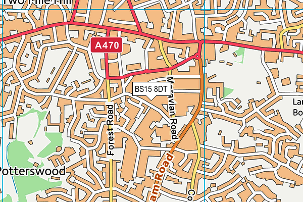 BS15 8DT map - OS VectorMap District (Ordnance Survey) BS15 8DT map - OS VectorMap District (Ordnance Survey)