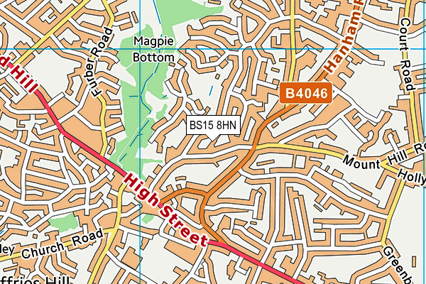 BS15 8HN map - OS VectorMap District (Ordnance Survey) BS15 8HN map - OS VectorMap District (Ordnance Survey)