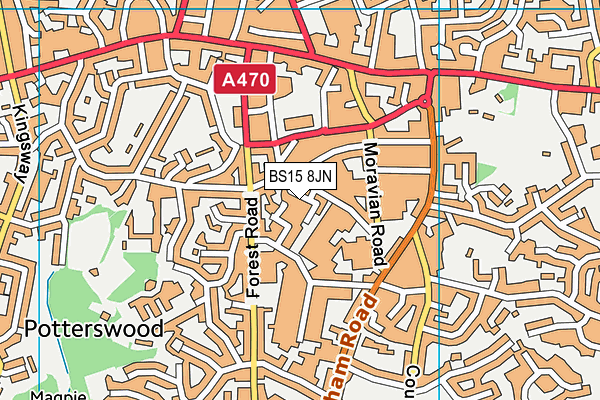 BS15 8JN map - OS VectorMap District (Ordnance Survey) BS15 8JN map - OS VectorMap District (Ordnance Survey)