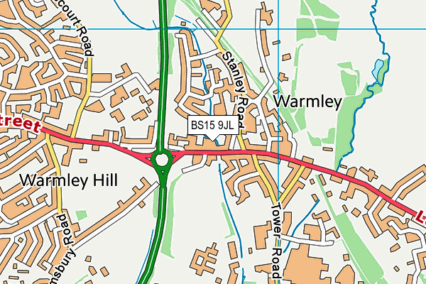 BS15 9JL map - OS VectorMap District (Ordnance Survey) BS15 9JL map - OS VectorMap District (Ordnance Survey)