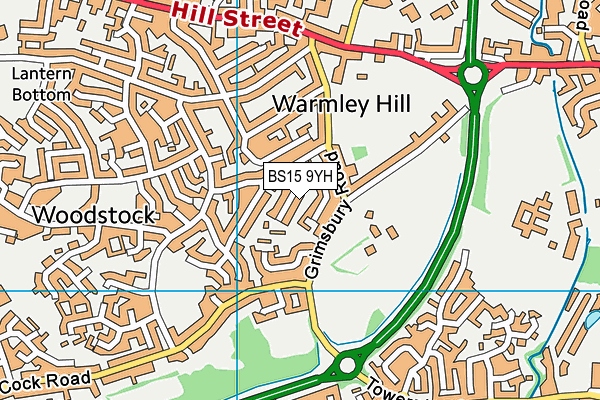 BS15 9YH map - OS VectorMap District (Ordnance Survey)