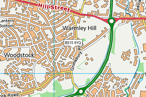 BS15 9YQ map - OS VectorMap District (Ordnance Survey) BS15 9YQ map - OS VectorMap District (Ordnance Survey)
