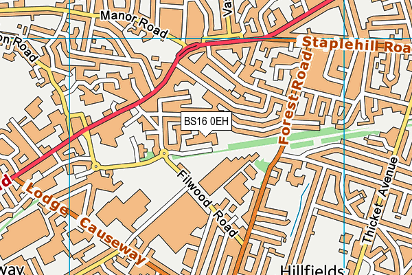 BS16 0EH map - OS VectorMap District (Ordnance Survey) BS16 0EH map - OS VectorMap District (Ordnance Survey)