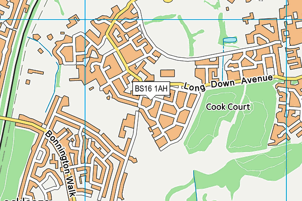 BS16 1AH map - OS VectorMap District (Ordnance Survey) BS16 1AH map - OS VectorMap District (Ordnance Survey)