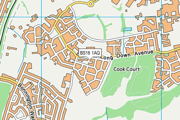 BS16 1AQ map - OS VectorMap District (Ordnance Survey)