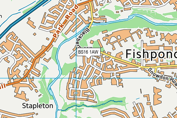 BS16 1AW map - OS VectorMap District (Ordnance Survey) BS16 1AW map - OS VectorMap District (Ordnance Survey)