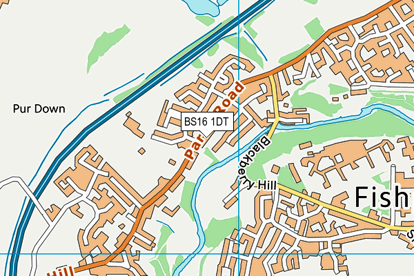 BS16 1DT map - OS VectorMap District (Ordnance Survey) BS16 1DT map - OS VectorMap District (Ordnance Survey)