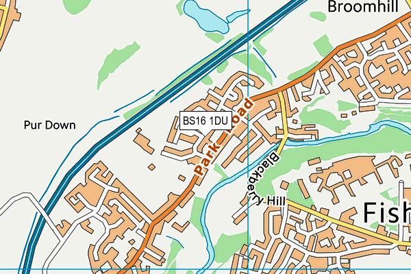 BS16 1DU map - OS VectorMap District (Ordnance Survey) BS16 1DU map - OS VectorMap District (Ordnance Survey)