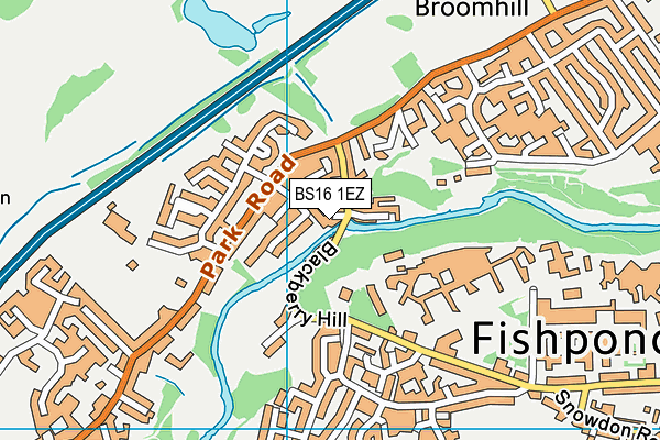 BS16 1EZ map - OS VectorMap District (Ordnance Survey) BS16 1EZ map - OS VectorMap District (Ordnance Survey)