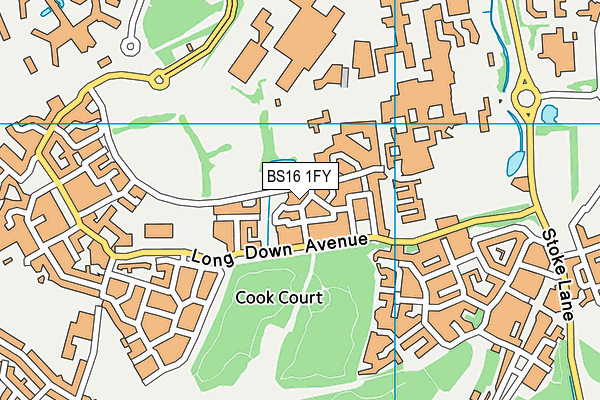 BS16 1FY map - OS VectorMap District (Ordnance Survey)
