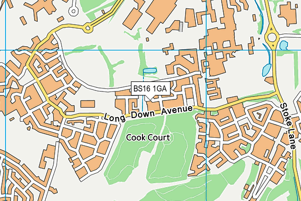 BS16 1GA map - OS VectorMap District (Ordnance Survey) BS16 1GA map - OS VectorMap District (Ordnance Survey)