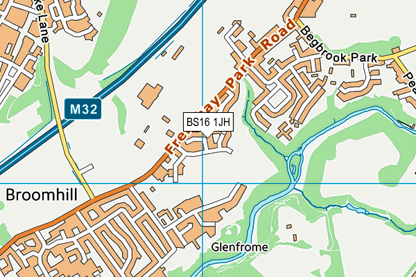BS16 1JH map - OS VectorMap District (Ordnance Survey) BS16 1JH map - OS VectorMap District (Ordnance Survey)