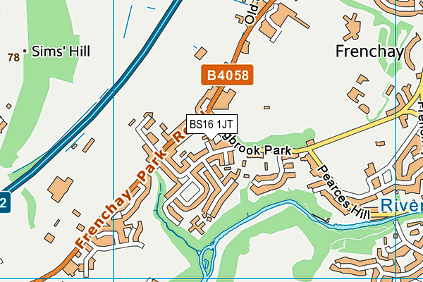 BS16 1JT map - OS VectorMap District (Ordnance Survey) BS16 1JT map - OS VectorMap District (Ordnance Survey)