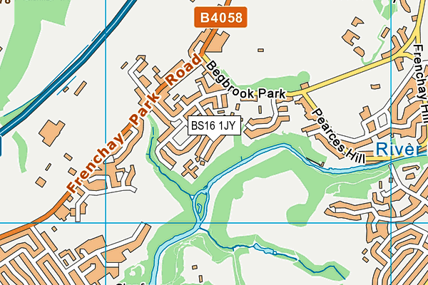 BS16 1JY map - OS VectorMap District (Ordnance Survey) BS16 1JY map - OS VectorMap District (Ordnance Survey)