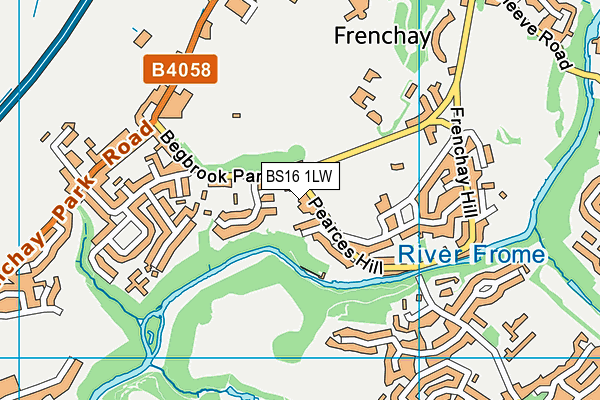 BS16 1LW map - OS VectorMap District (Ordnance Survey) BS16 1LW map - OS VectorMap District (Ordnance Survey)