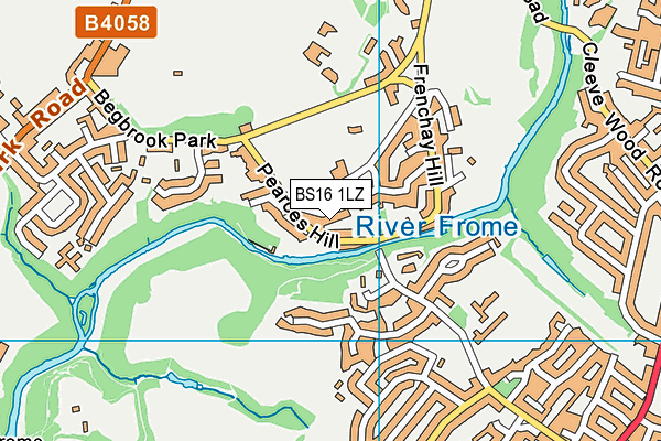 BS16 1LZ map - OS VectorMap District (Ordnance Survey)