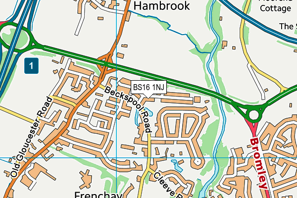 BS16 1NJ map - OS VectorMap District (Ordnance Survey) BS16 1NJ map - OS VectorMap District (Ordnance Survey)