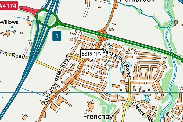 BS16 1PN map - OS VectorMap District (Ordnance Survey) BS16 1PN map - OS VectorMap District (Ordnance Survey)