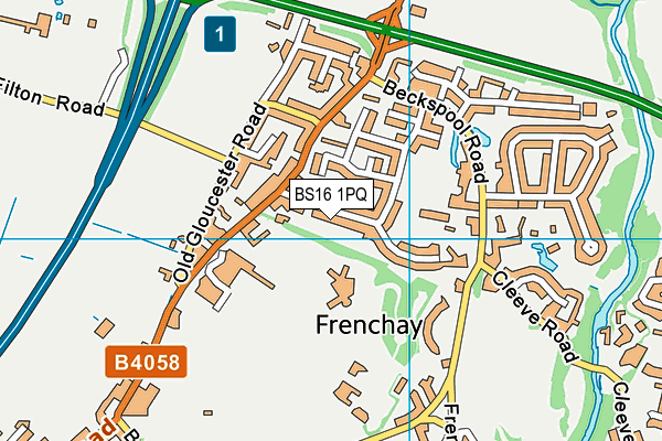 BS16 1PQ map - OS VectorMap District (Ordnance Survey) BS16 1PQ map - OS VectorMap District (Ordnance Survey)