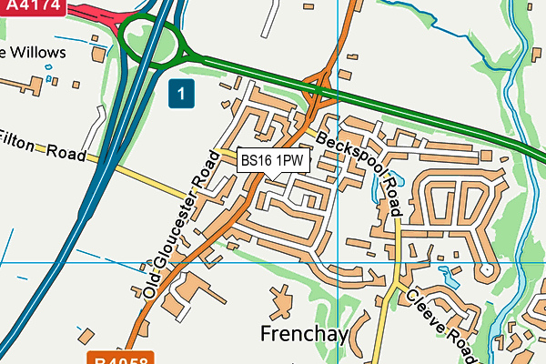 BS16 1PW map - OS VectorMap District (Ordnance Survey) BS16 1PW map - OS VectorMap District (Ordnance Survey)