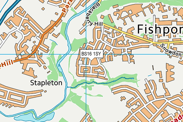 BS16 1SY map - OS VectorMap District (Ordnance Survey) BS16 1SY map - OS VectorMap District (Ordnance Survey)
