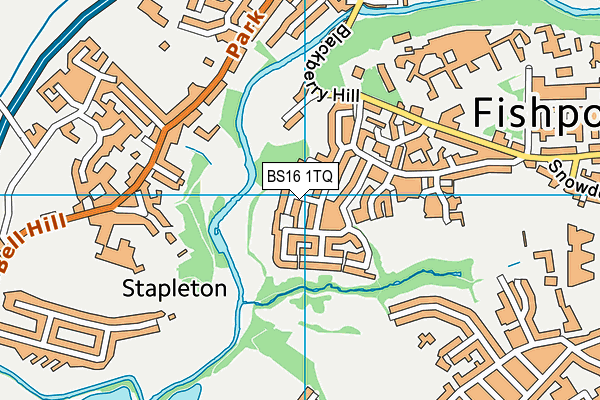 BS16 1TQ map - OS VectorMap District (Ordnance Survey) BS16 1TQ map - OS VectorMap District (Ordnance Survey)