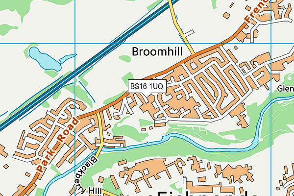 BS16 1UQ map - OS VectorMap District (Ordnance Survey)