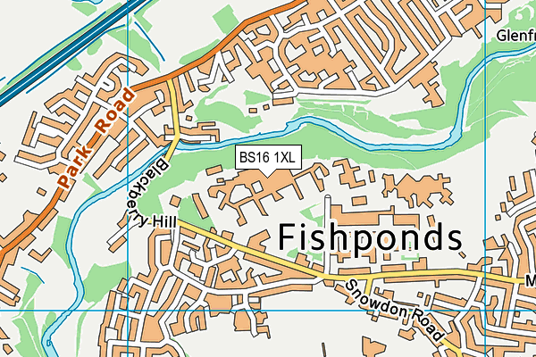 BS16 1XL map - OS VectorMap District (Ordnance Survey) BS16 1XL map - OS VectorMap District (Ordnance Survey)
