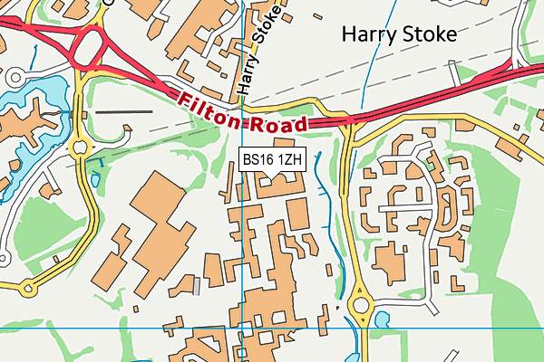 BS16 1ZH map - OS VectorMap District (Ordnance Survey)