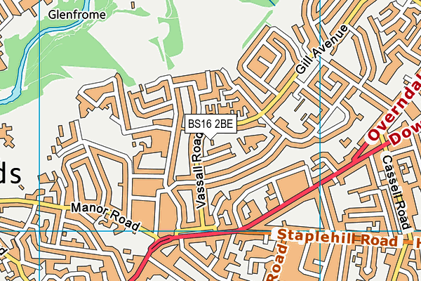 BS16 2BE map - OS VectorMap District (Ordnance Survey) BS16 2BE map - OS VectorMap District (Ordnance Survey)