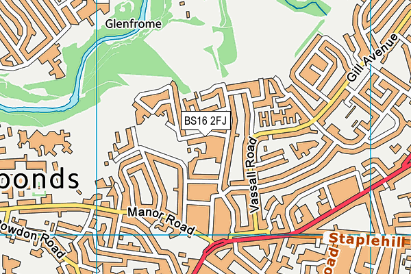 BS16 2FJ map - OS VectorMap District (Ordnance Survey) BS16 2FJ map - OS VectorMap District (Ordnance Survey)
