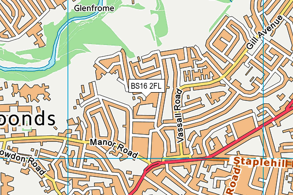 BS16 2FL map - OS VectorMap District (Ordnance Survey) BS16 2FL map - OS VectorMap District (Ordnance Survey)
